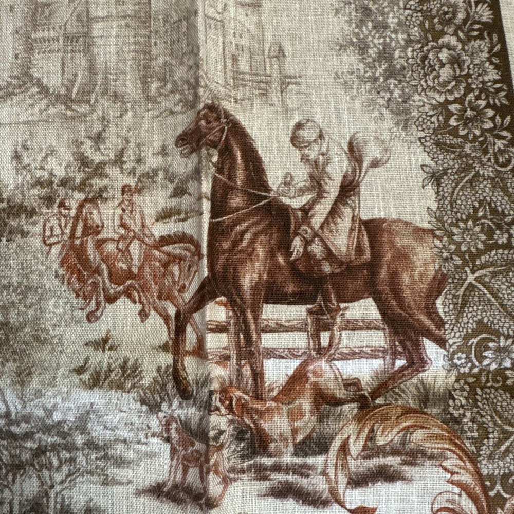 Williams Sonoma Kitchen Towel Tea Dishtowel Equestrian Hunt Italy Linen # 2 - Picture 3 of 7